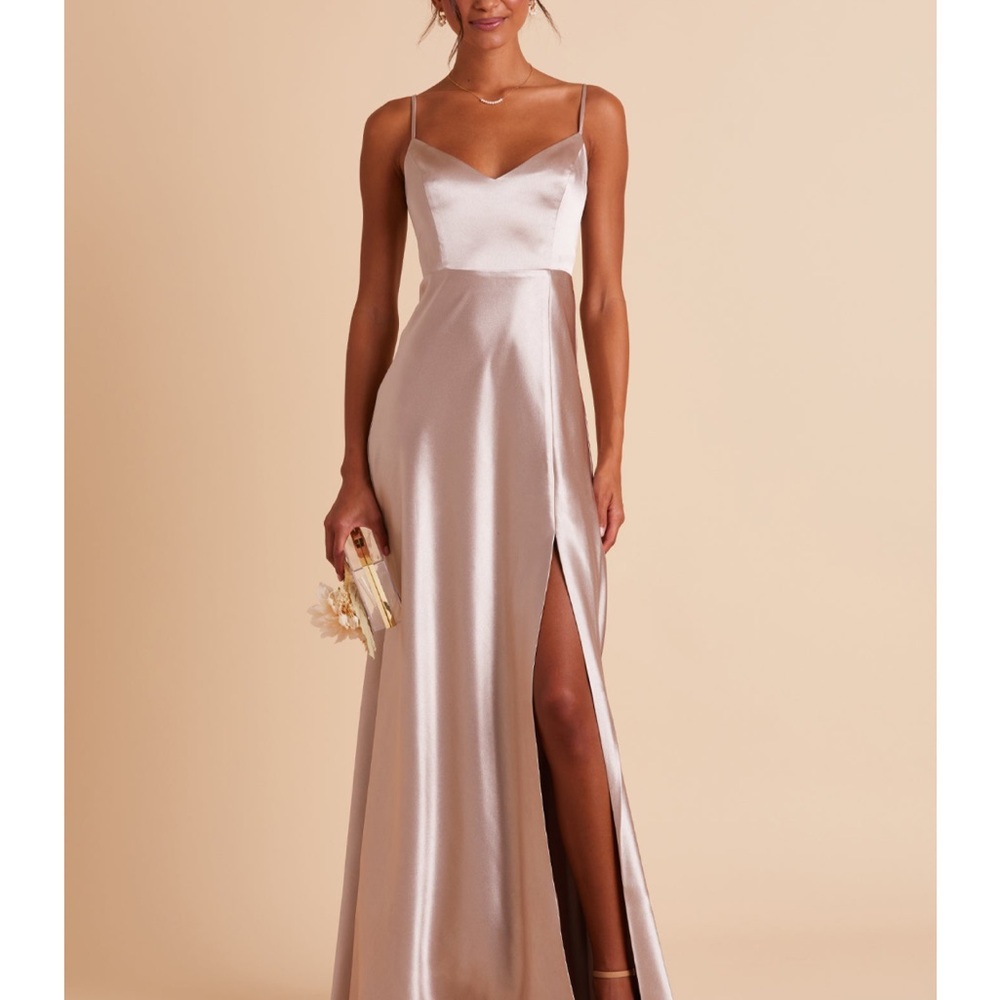 Birdy Grey Jay Dress Shiny Satin Taupe